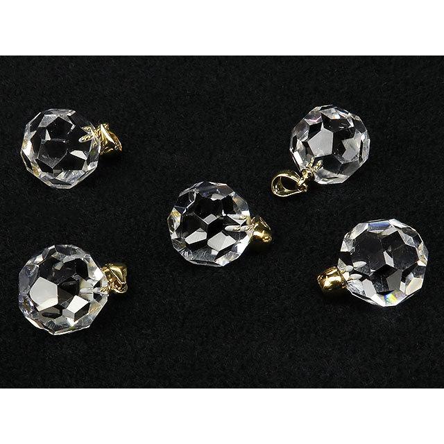 天然水晶 クリスタルクォーツ バッキーボールカット ペンダントトップ