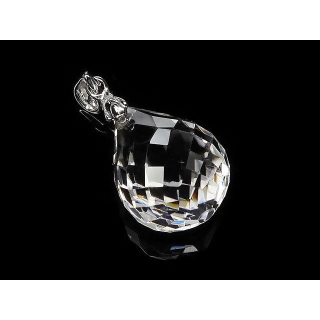 天然水晶 クリスタルクォーツ ドロップカット ペンダントトップ 18