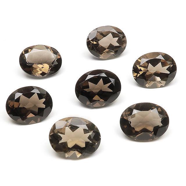 スモーキークォーツ オーバルファセットカット ルース 10×8mm 6