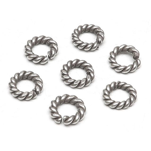 カレンシルバー ツイストカン 5×1mm【10コ販売】 / KLN-33MC : 天然石