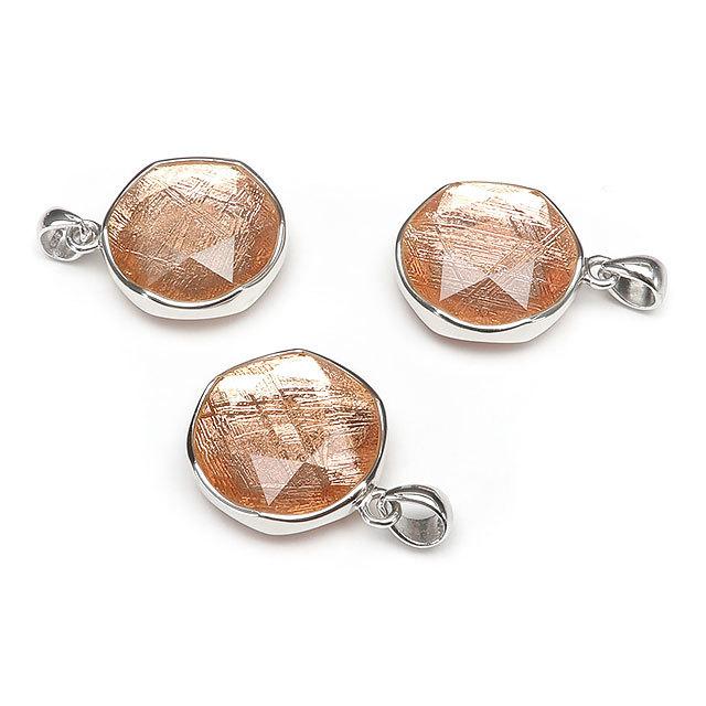 ムオニナルスタ隕石 メテオライト ピンクゴールドカラー 六芒星