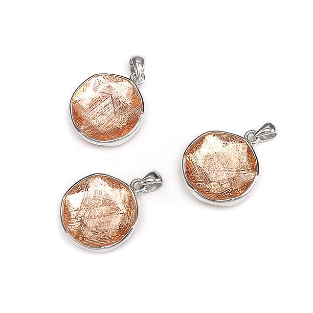 ムオニナルスタ隕石 メテオライト ピンクゴールドカラー 六芒星