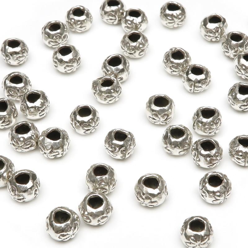 専用ページ　カレンシルバービーズ　5種 カレンシルバー ビーズ 5×4mm【2コ販売】 / KLN-15BZ : 天然石専門店