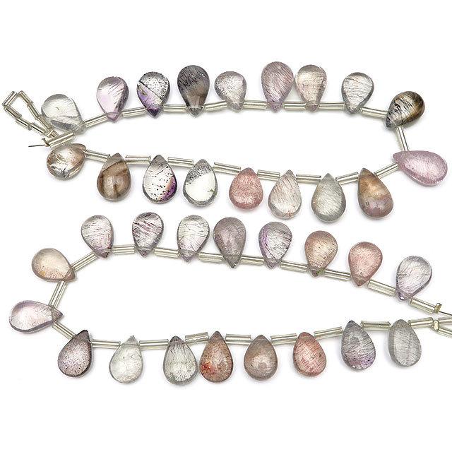 エレスチャルクォーツ スーパーセブン ペアシェイプ 11〜15mm【1連販売