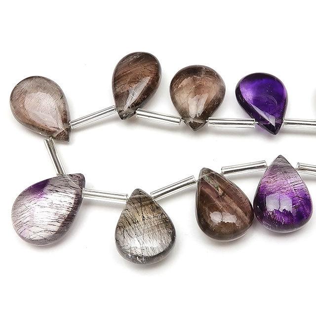 エレスチャルクォーツ スーパーセブン ペアシェイプ 15〜17mm【1点もの