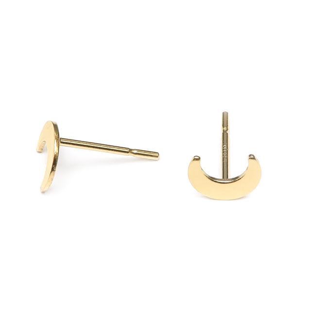 【専用です】14kgfピアス・ペントップ計5点 14KGF ポストピアス 月型 6×5mm【1ペア販売】 / 14K-218PST : 天然石
