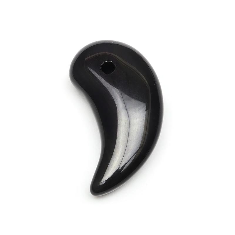 レインボーオブシディアン 勾玉 38〜40mm【1コ販売】 / 60-14 OB33MG-X