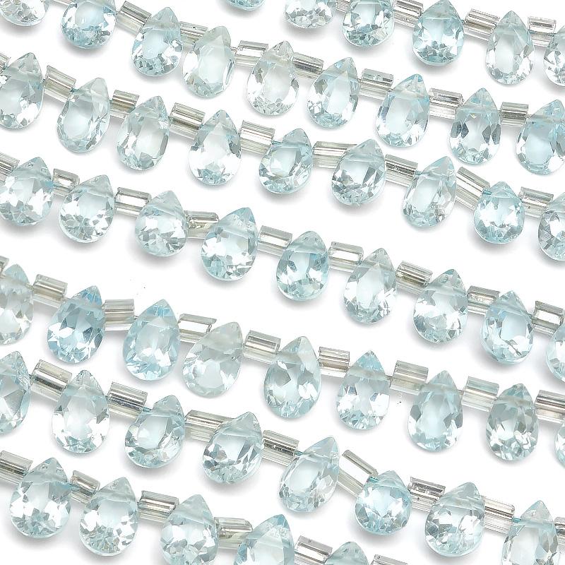 スカイブルートパーズ ペアシェイプファセットカット 5×3mm 