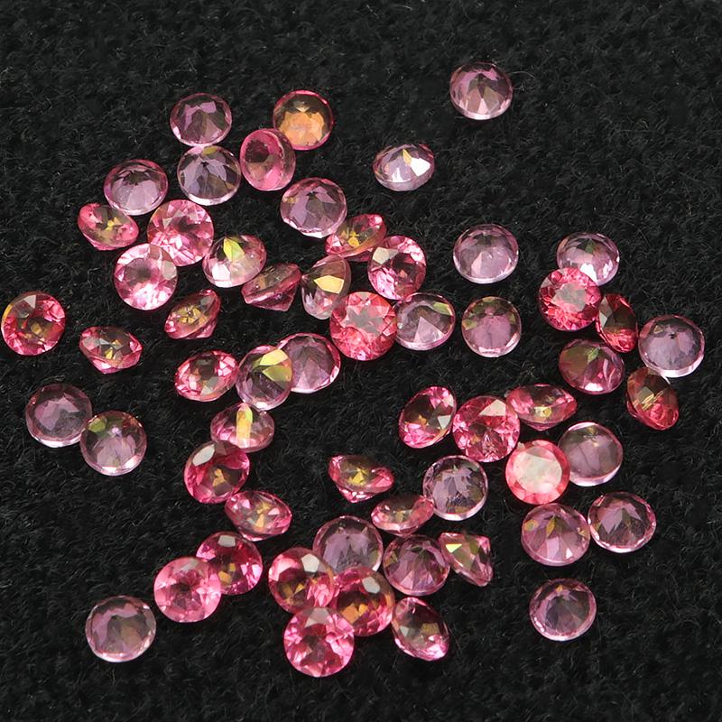 ブラジル産 ピンクトパーズ コインファセットカット ルース 3mm【8コ