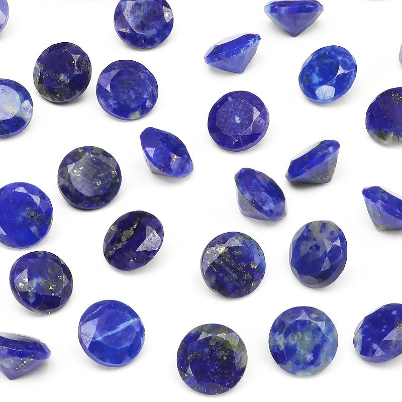 アフガニスタン産 ラピスラズリ コインファセットカット ルース 5mm【5