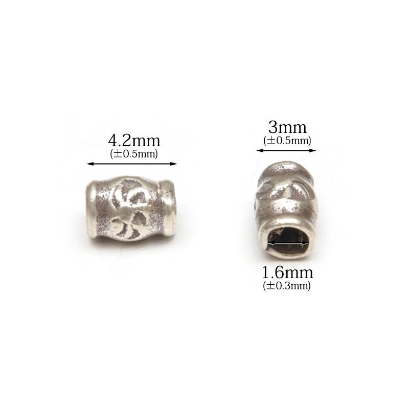 カレンシルバー ビーズ 4×3mm【2コ販売】 / KLN-7BZ-X : 天然石専門店