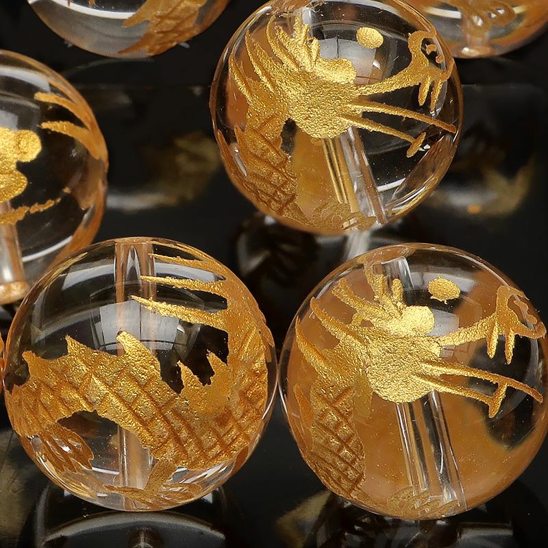 アイリスクォーツandクリスタルクォーツ金龍 アイリスクォーツ 虹入り レインボー水晶 ペンダント[T436-2779]