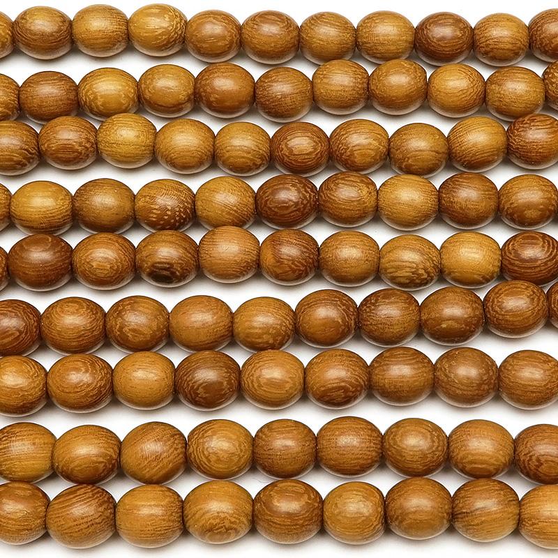 ウッドビーズ カカオウッド ライス 8×7mm【1連販売】 / 9-13 WD8RC