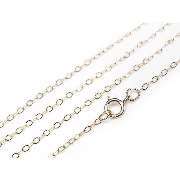 14KGF ネックレス 平あずきチェーン 1.5mm 45cm[1コ販売] / 14K-CH2 