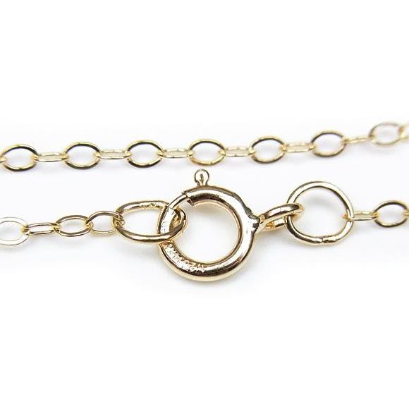 14KGF ネックレス 平あずきチェーン 1.5mm 45cm[1コ販売] / 14K-CH2 
