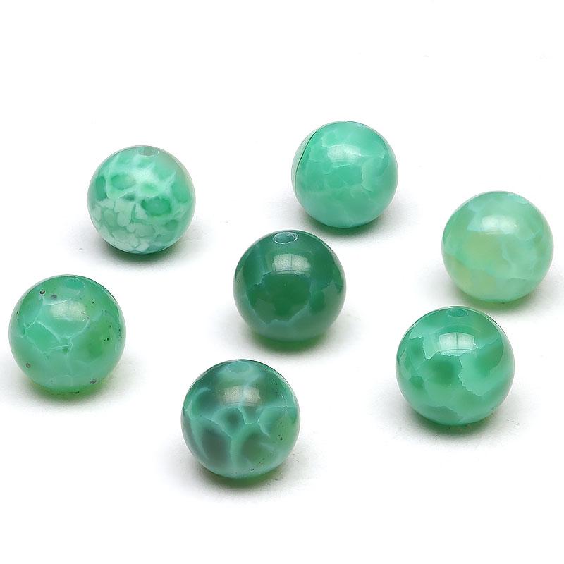 粒販売 グリーンファイアーアゲート 丸玉 8mm【10粒販売】 / T035