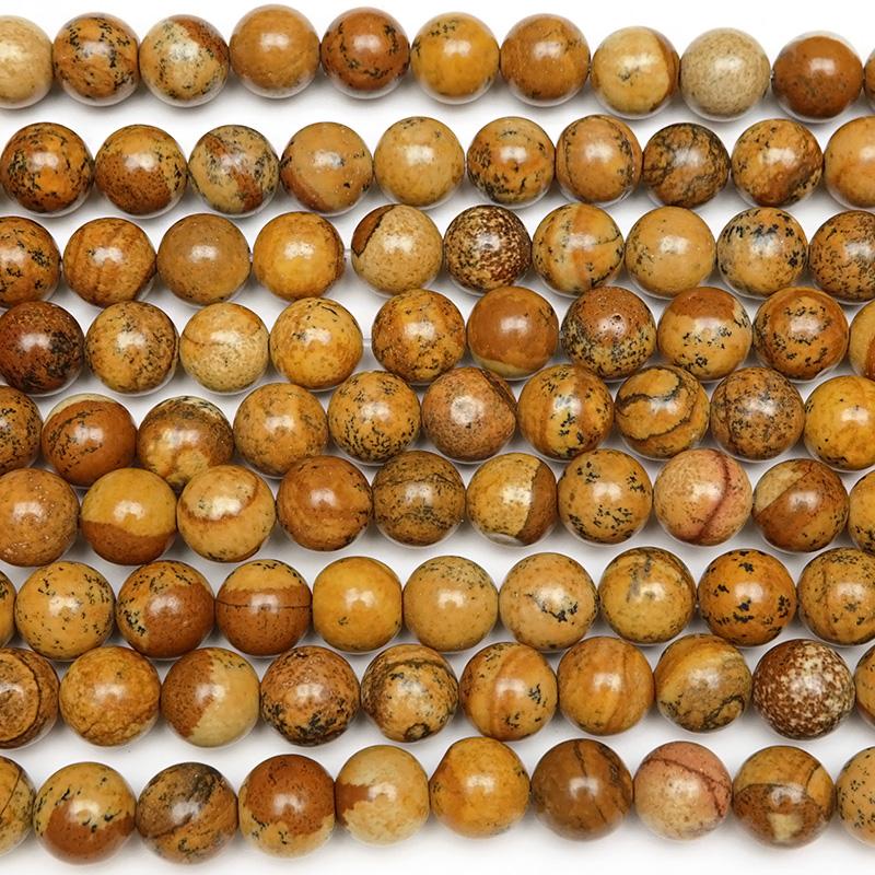 ピクチャージャスパー 丸玉 8mm【1連販売】 / 2-18 JA8M-X : 天然石
