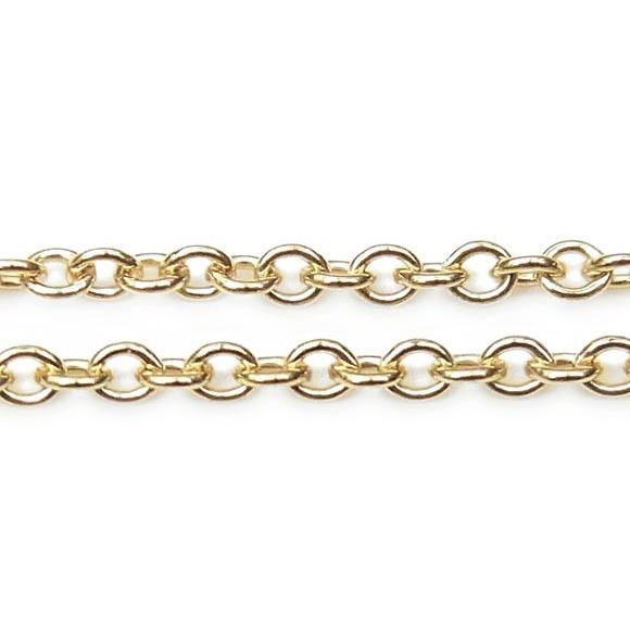 14KGF ネックレス あずきチェーン1.1mm 45cm[1コ販売] / 14K-CH5