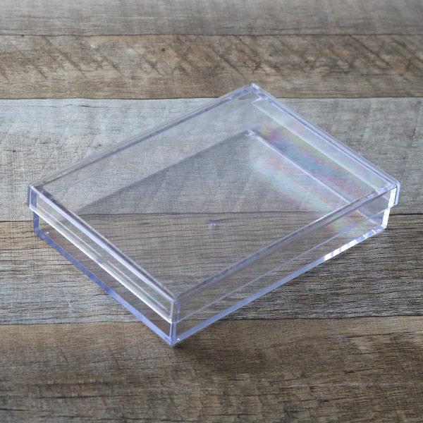 クリアケース フタ付き 幅14.6×奥行10.6×高さ3cm 小物入れ ふた付き M