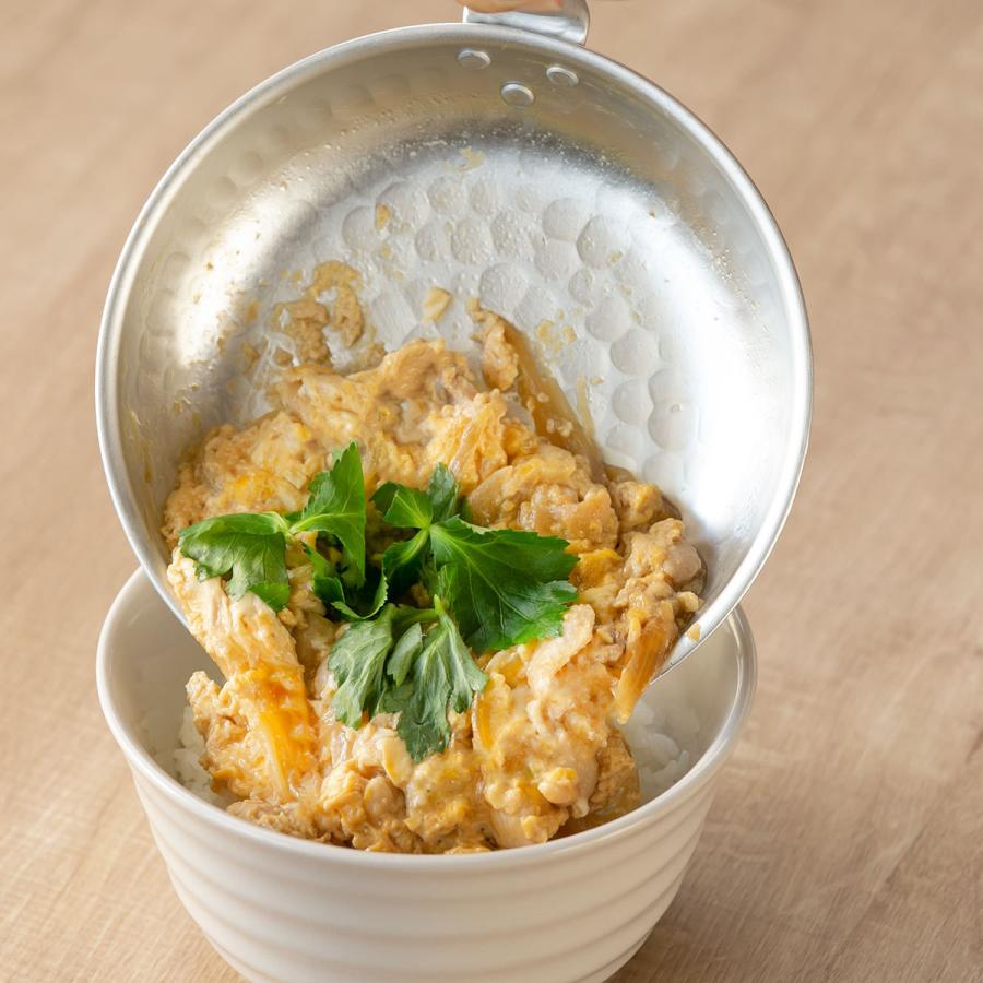 親子鍋 17cm ガス火専用 和の職人 （ 日本製 浅型 片手鍋 アルミ ガス