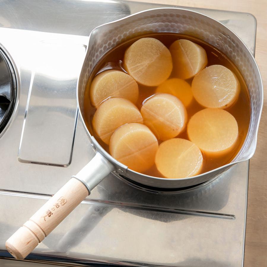 雪平鍋 24cm 深型 ガス火専用 和の職人 （ 行平鍋 日本製 ガス火 直火