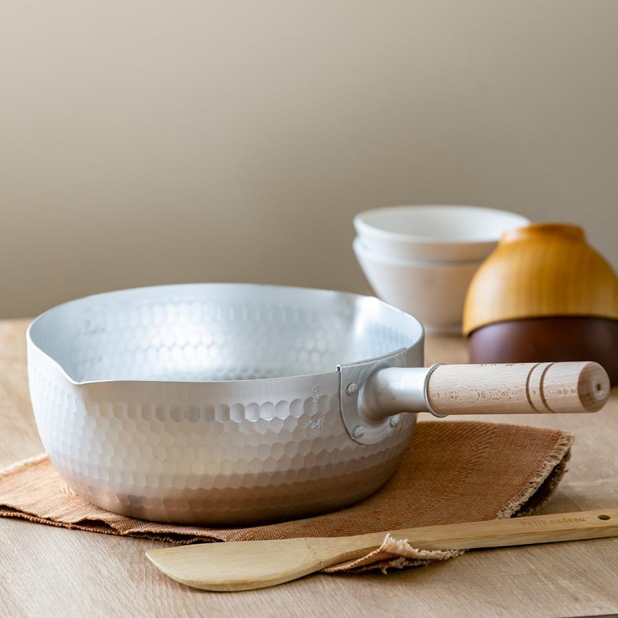 雪平鍋 24cm 深型 ガス火専用 和の職人 （ 行平鍋 日本製 ガス火 直火