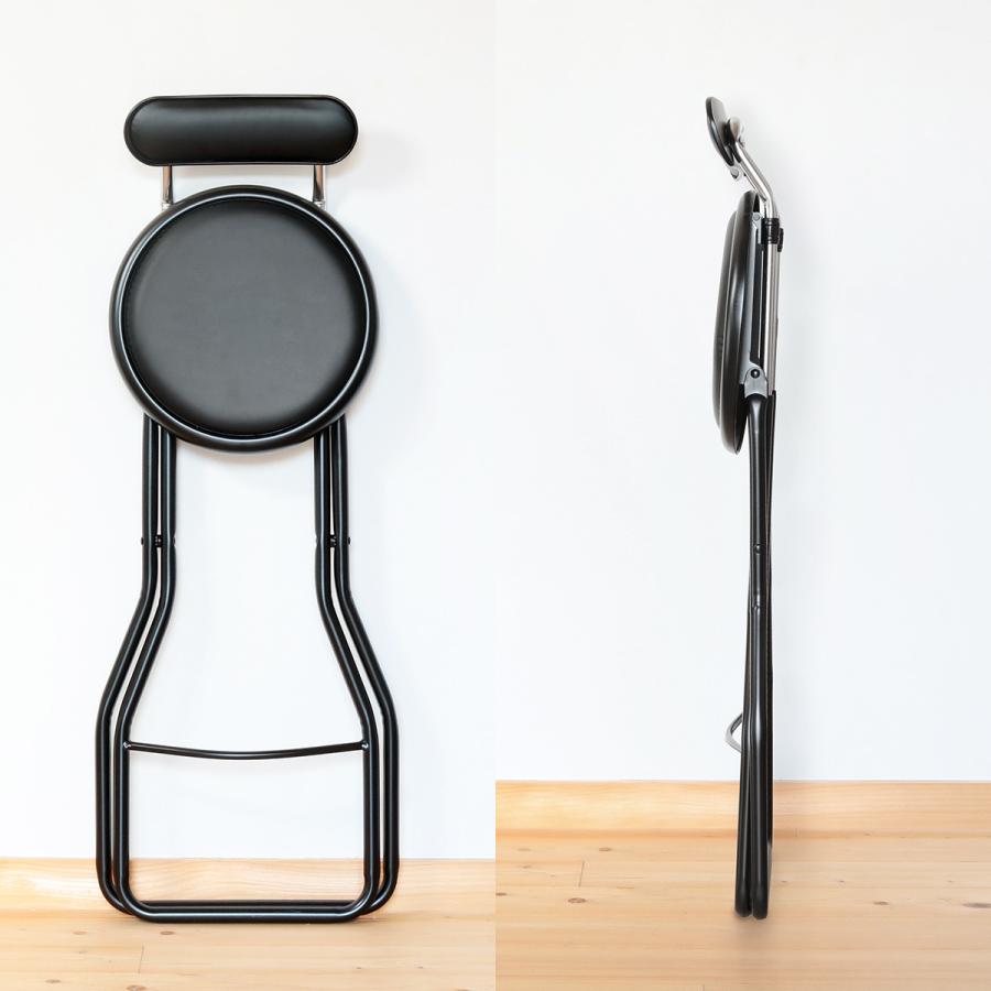 ルネセイコウ 折りたたみ椅子 同色2脚セット 座面高60cm キャプテン