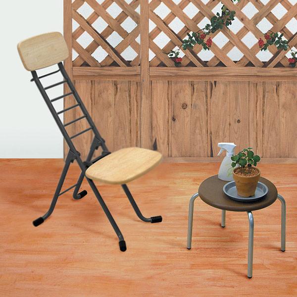 ルネセイコウ 折りたたみ椅子 2脚セット 高さ調節 6段階調節
