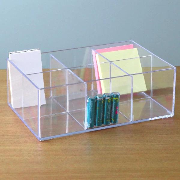 小物ケース 収納ケース 6分割 8個セット 約 幅24×奥行16.1×高さ8.5cm