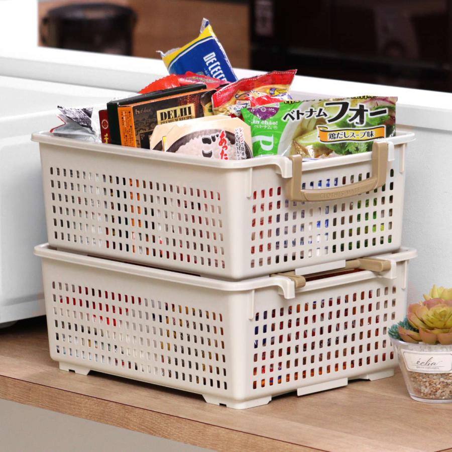 伊勢藤 収納バスケット 衣類収納ケース フリーバスケット Mサイズ