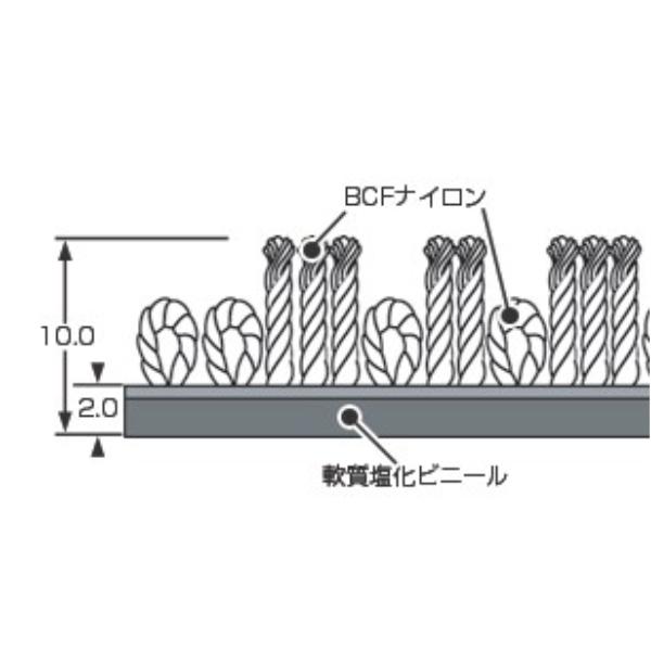 玄関マット 屋内 業務用 75×135cm アーバンライン オフィス サイズオーダー （ 玄関 マット 屋内用 除塵マット 防炎適合品 ）｜colorfulbox｜04