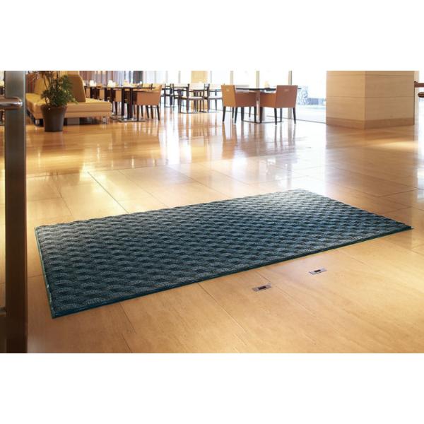 玄関マット 屋内 業務用 150×255cm ダブルウェーブ 吸水 オフィス サイズオーダー （ コンドル 山崎産業 玄関 マット 屋内用 吸水マット 【フロアマット】 ）