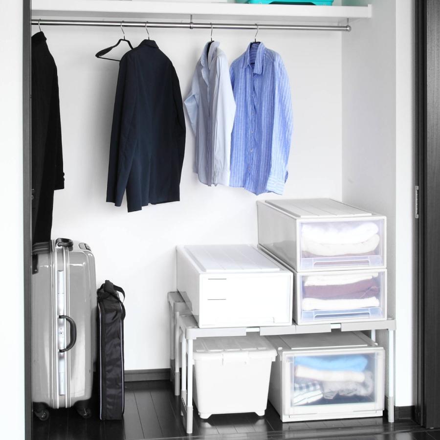 天馬 クローゼット 整理棚 2台入り 幅76〜93×奥行25×高さ36・38・40