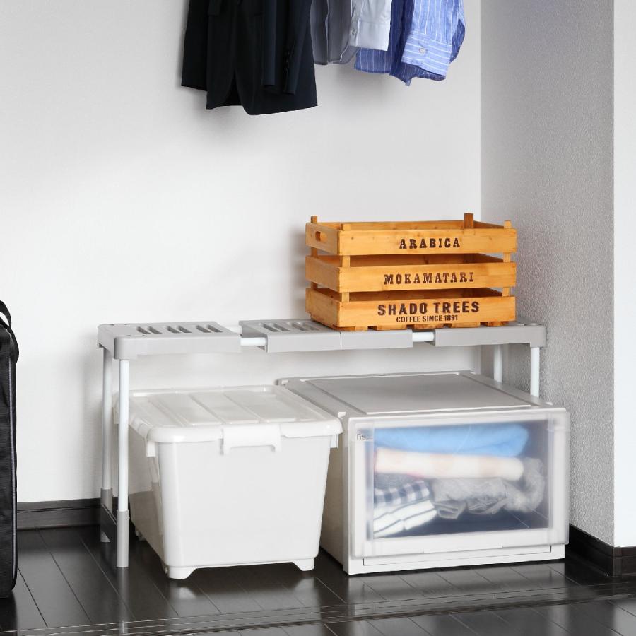 天馬 クローゼット 整理棚 2台入り 幅76〜93×奥行25×高さ36・38・40