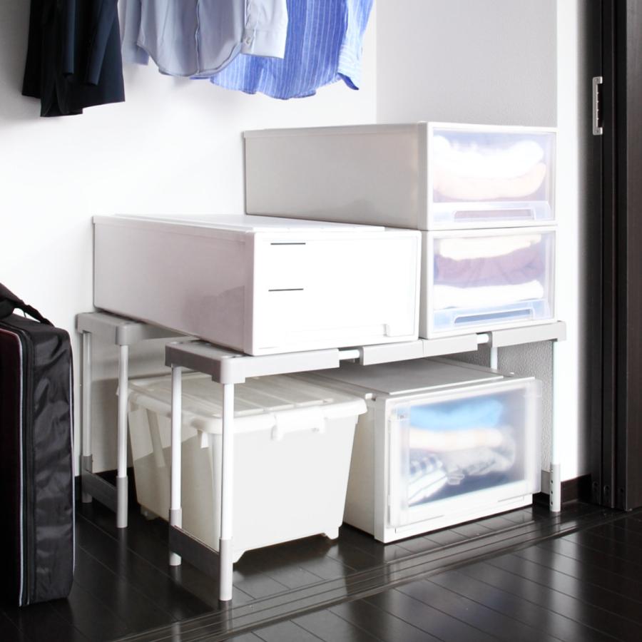 天馬 クローゼット 整理棚 2台入り 幅76〜93×奥行25×高さ36・38・40