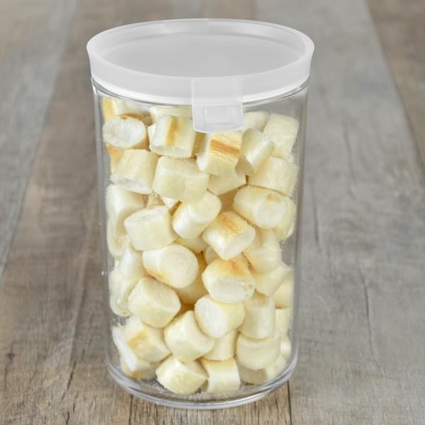 保存容器 アクリルキャニスター 円筒型 900ml （ プラスチック製