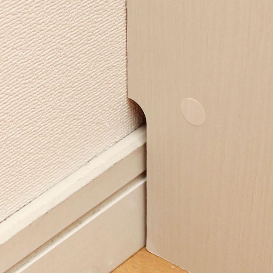 白井産業 薄型キャビネット 幅89.9cm カウンター下収納 引戸 フレンチ