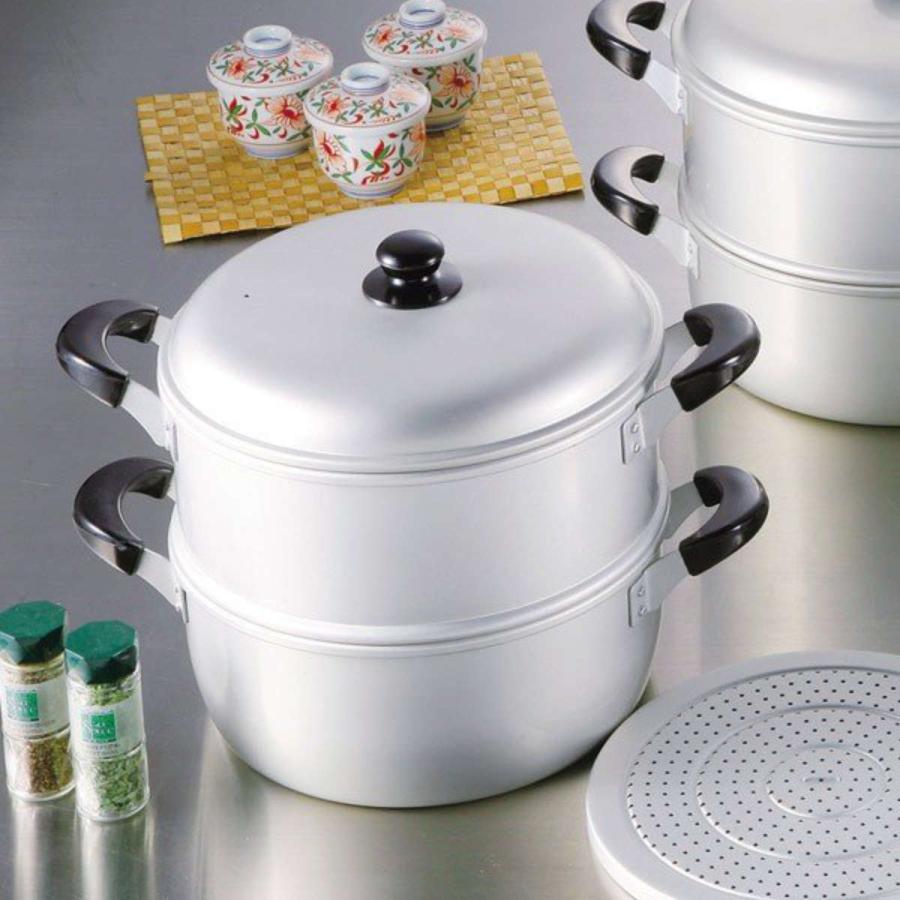 パール金属 アルミ2段蒸し器 30cm ニューセレット ガス火専用 パール金属 アルミ2段蒸し器 30cm ニューセレット ガス火専用