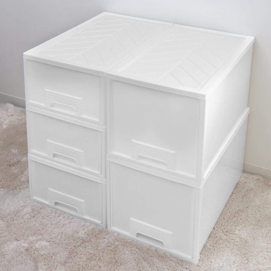 平和工業 収納ケース 同色6個セット クローゼット 浅型 ファインテナー