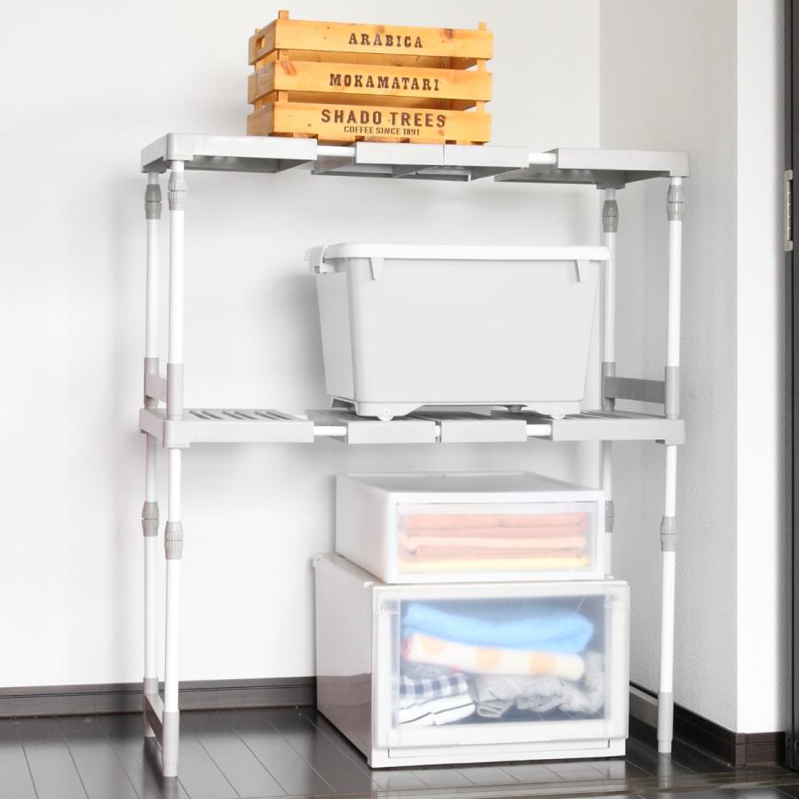 天馬 押入れ 整理棚 2台入り 幅76〜93×奥行37×高さ48〜80cm ピタッ！と