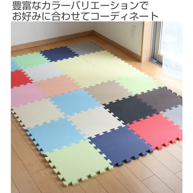 39、縞接ぎ合わせマット カラージョイントマット 96枚セット 厚さ1.4cm （ マット フロア