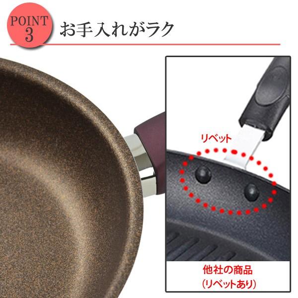 フライパン　マーブル加工　26cm　IH対応　PFOAフリー （ 片手鍋 ガス火対応 調理用品 調理器具 軽量 ）｜colorfulbox｜06