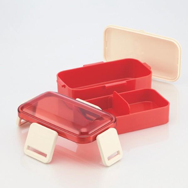 お弁当箱 レトロフレンチカラー ふわっと弁当箱 2段 600ml （ ランチ