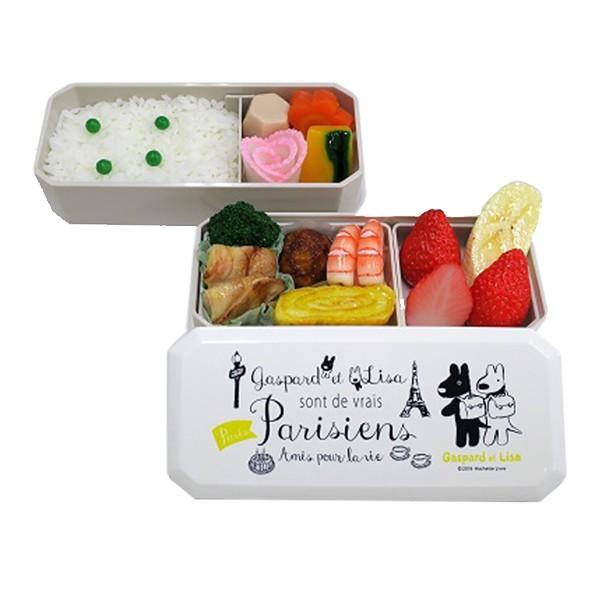 お弁当箱 松花堂弁当箱 リサとガスパール 600ml 箸・ランチベルト付き