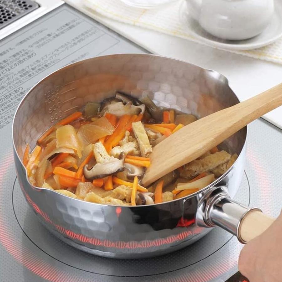 ヨシカワ 雪平鍋 18cm IH対応 ステンレス製 日本製 （ 行平鍋 片手鍋