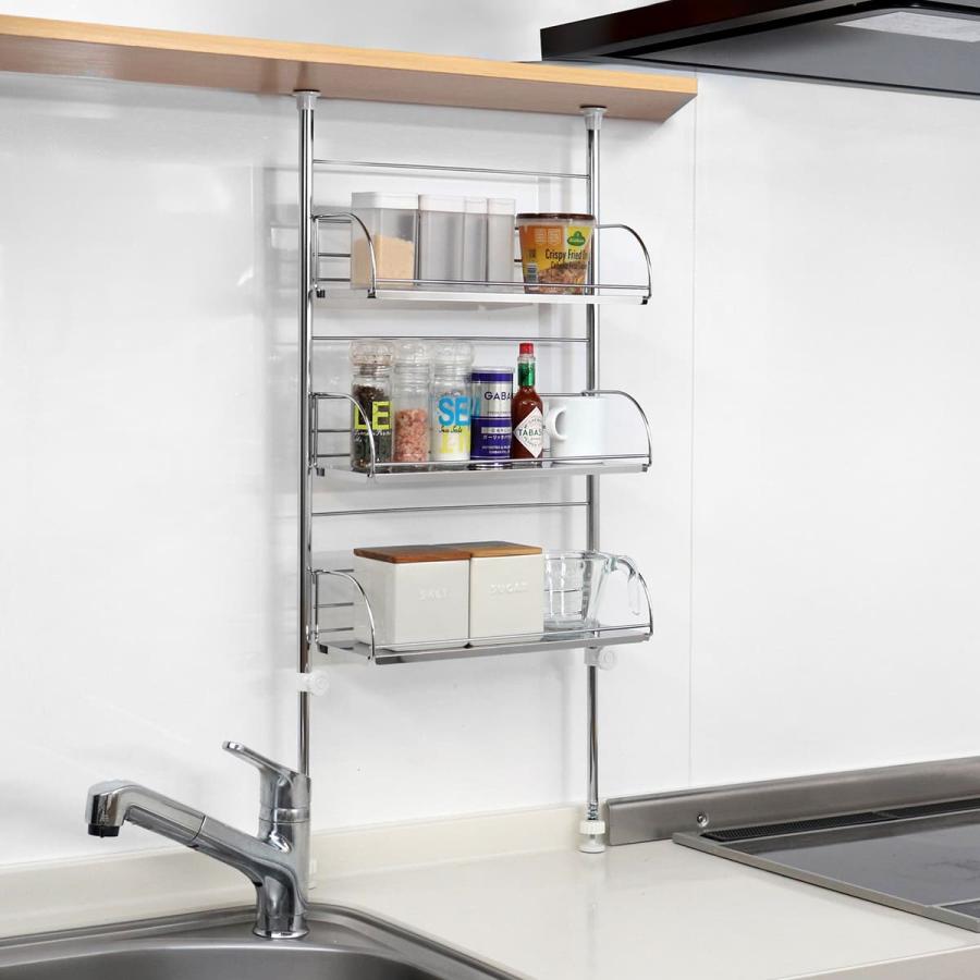 地震でも倒れない突っ張れるキッチンラックCentral☆☆スパイス収納☆ 地震でも倒れない突っ張れるキッチンラックCentralスパイス収納