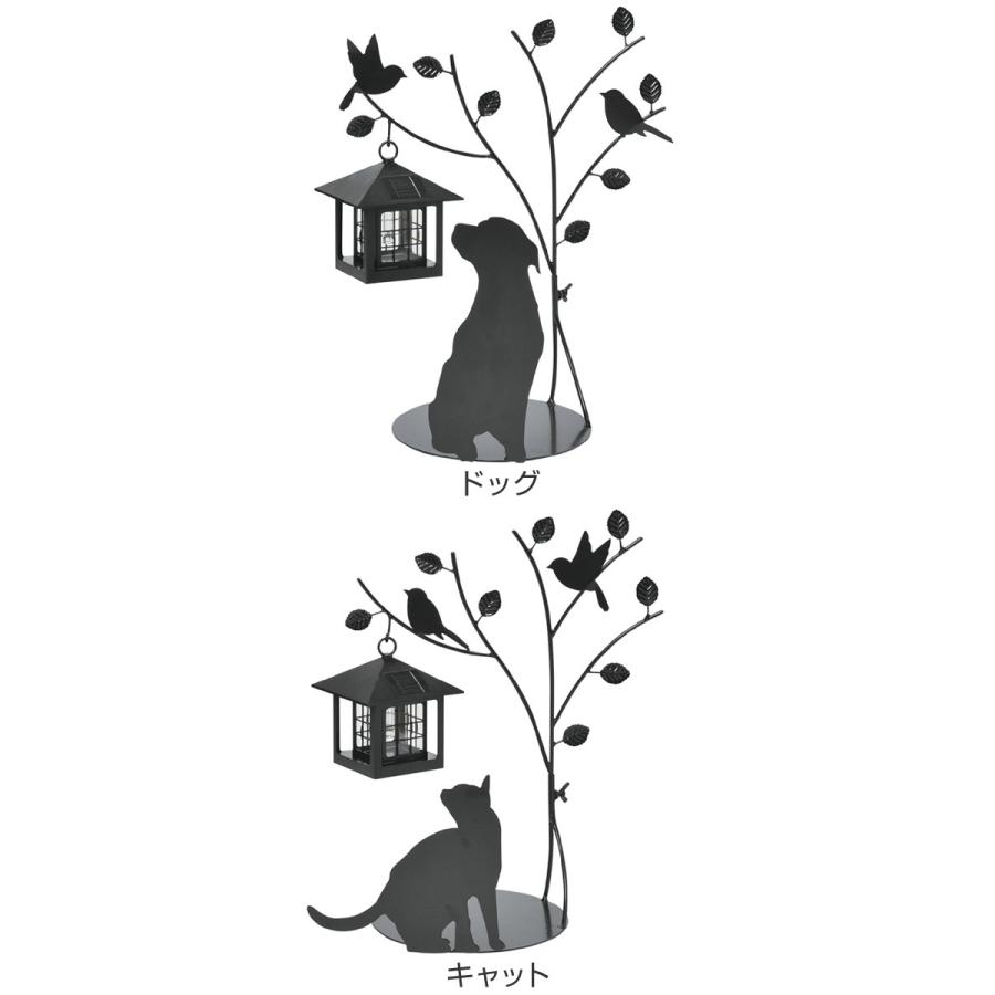 シルエットソーラー　Tree＆Dog　Tree＆Cat （ ガーデンライト ソーラー 屋外 犬 ドッグ DOG 猫 ねこ CAT エクステリア 園芸 セトクラフト 電池交換式 ）｜colorfulbox｜03