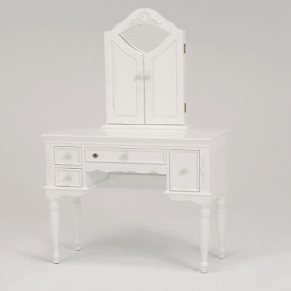 HAGiHARA（萩原） ドレッサーセット 三面鏡 スツール付 姫系