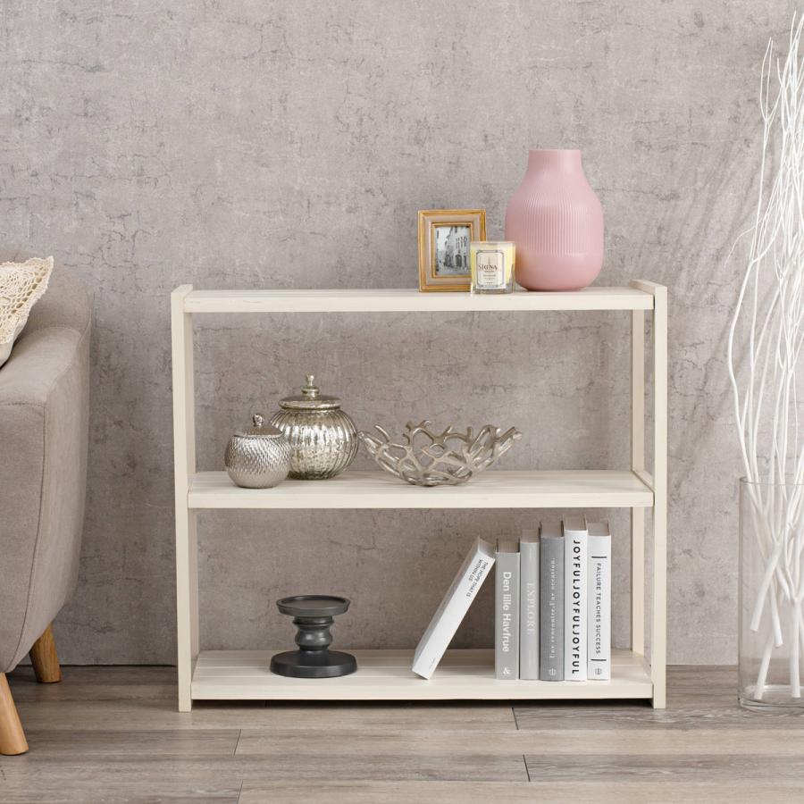 レア！一点物！アンティーク調 木製三段シェルフ ウッドラック 無垢材 レア！一点物！アンティーク調 木製三段シェルフ ウッドラック 無垢材