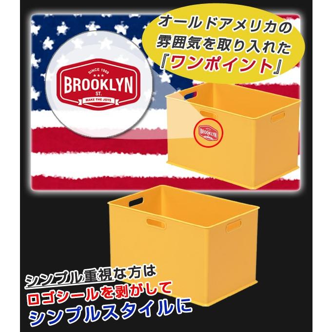 収納ボックス L 幅39×奥行27×高さ24cm ブルックリン （ カラーボックス
